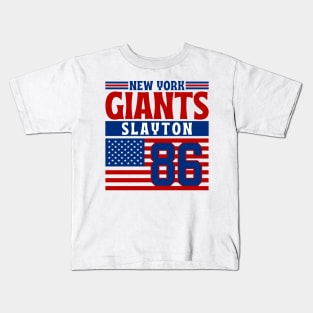 New York Giants Slayton 86 American Flag Football Kids T-Shirt